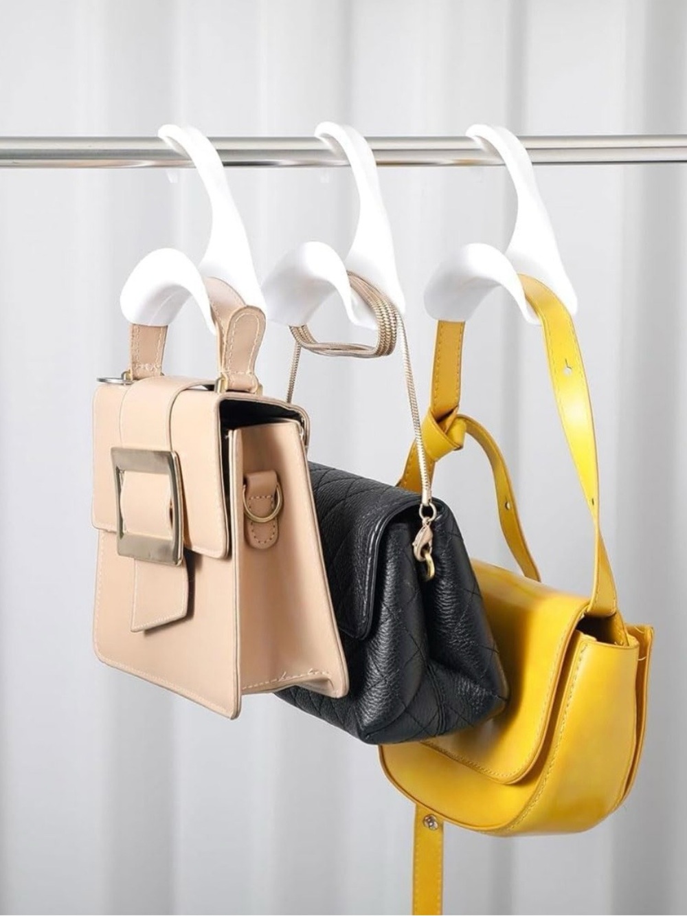 White Multi-Purpose Hanging Hooks for Bags - Home Storage & Organization